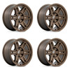 Set 4 Fuel D837 Slayer 17x8.5 6x5.5 Matte Bronze Wheels 17" -15mm Rims
