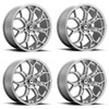 Set 4 Motegi MR120 Techno Mesh S 19x10 5x4.75 Race Silver Wheels 19" 79mm Rims