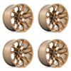 Set 4 Fuel D805 Flame 20x9 5x5 Platinum Bronze Wheels 20" 1mm Rims