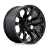Set 4 20" Fuel D804 Flame 20x9 5x5 1mm Blackout Wheels For Jeep Truck Rims