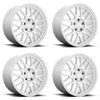 Set 4 Motegi MR144 M9 16x7 5x4.5 Hyper Silver Wheels 16" 40mm Rims