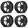 Set 4 Motegi MR145 Traklite 3.0 17x8.5 5x4.5 Satin Black Wheels 17" 35mm Rims