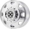 Set 4 22.5" ATX AO401 Octane Polished - Front 22.5x8.25 10x11.25 Wheels 144mm