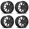 Set 4 Motegi MR147 CM7 17x8 5x112 Satin Black Wheels 17" 38mm Rims