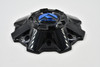 Fuel Wheels Gloss Black w/ Gloss Blue Logo Wheel Center Cap Hub Cap 1001-81GBK 8" 8 Lug