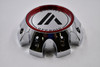 Asanti Off Road Chrome w/ Chrome, Red, Gloss Black Logo Wheel Center Cap Hub Cap 1278C07 6.75" 8 Lug