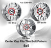 Vision 360 Sliver 361 Spyder 363 Razor C360-65V Chrome Wheel Center Cap 5 Lug