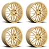 Set 4 Motegi MR153 CM10 19x9.5 5x100 Rally Gold Wheels 19" 40mm Rims