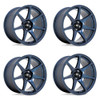 Set 4 18" Motegi MR154 Battle 18x9.5 5x4.5 Midnight Blue Wheels 30mm Rims