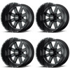 Set 4 Moto Metal MO962 18x10 6x5.5 Gloss Black Milled Wheels 18" -24mm Rims