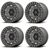 Set 4 KMC KM236 Tank Beadlock 17x9 6x5.5 Anthracite Wheels 17" -15mm Rims
