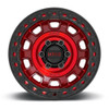 Set 4 KMC KM236 Tank Beadlock 17x9 6x5.5 Candy Red Wheels 17" -38mm Rims