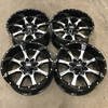 Set 4 20" Moto Metal MO970 20x10 5x5 5x5.5 Black Machined Face Wheels -24mm Rims