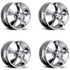 Set 4 20" Foose F105 Legend 20x10 5x115 Chrome Plated Wheels 20mm Rims