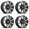 Set 4 Moto Metal MO804 Spider 20x9 6x120 6x5.5 Black Machined Wheels 20" 0mm