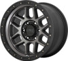 Set 4 KMC KM544 Mesa 20x9 8x6.5 Satin Black With Gray Tint Wheels 20" 0mm Rims
