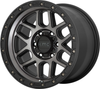 Set 4 KMC KM544 Mesa 17x8.5 6x5.5 Satin Black With Gray Tint Wheels 17" 0mm Rims