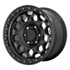 Set 4 KMC KM545 Trek 17x9 5x5 Satin Black Wheels 17" 0mm Rims