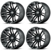 Set 4 Moto Metal MO978 Razor 20x10 6x135 Satin Black Machined Wheels 20" -24mm