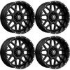 Set 4 XD XD820 Grenade 18x9 5x5 Satin Black Wheels 18" 18mm Rims