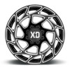 XD XD860 Onslaught 22x12 5x5.0 Gloss Black Milled Wheel 22" -44mm Rim