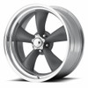 16" American Racing Vintage VN215 Classic Torq Thrust II 16x7 5x4.5 Gray Rim 0mm