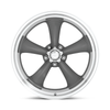 16" American Racing Vintage VN215 Classic Torq Thrust II 16x7 5x4.5 Gray Rim 0mm