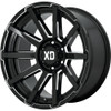 XD XD847 Outbreak 20x10 6x135 Gloss Black Milled Wheel 20" 12mm Rim