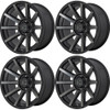 Set 4 XD XD847 Outbreak 20x10 5x5.5 Satin Black With Gray Tint Wheels 20" 12mm