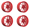 Set 4 Niche Mono T113 Kanan 21x9 5x130 Brushed Candy Red Wheels 21" 45mm Rims