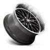 US Mag  U138 Santa Cruz 22x10.5 5x5.0 Gloss Black Diamond Cut Lip Wheel 22" 0mm