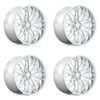 Set 4 US Mag U140 Santa Cruz 22x10.5 5x5 Chrome Wheels 22" 0mm Rims