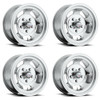 Set 4 US Mag U101 Indy 15x7 6x5.5 High Luster Polished Wheels 15" -5mm Rims
