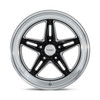 Set 4 American Racing Vintage VN514 Groove 18x10 5x5 Black Milled Wheels 12mm