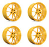 Set 4 Niche Mono T112 Kanan 20x9.5 5x112 Brushed Candy Gold Wheels 20" 20mm Rims