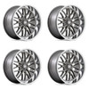 Set 4 US Mag U139 Santa Cruz 20x10 5x4.75 Anthracite Diamond Cut Wheels 20" 6mm