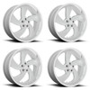 Set 4 US Mag U134 Desperado 24x10 5x4.75 Silver Milled Diamond Wheels 24" 5mm