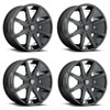 Set 4 DUB S110 Push 20x8.5 6x120 6x132 Gloss Black Wheels 20" 35mm Rims