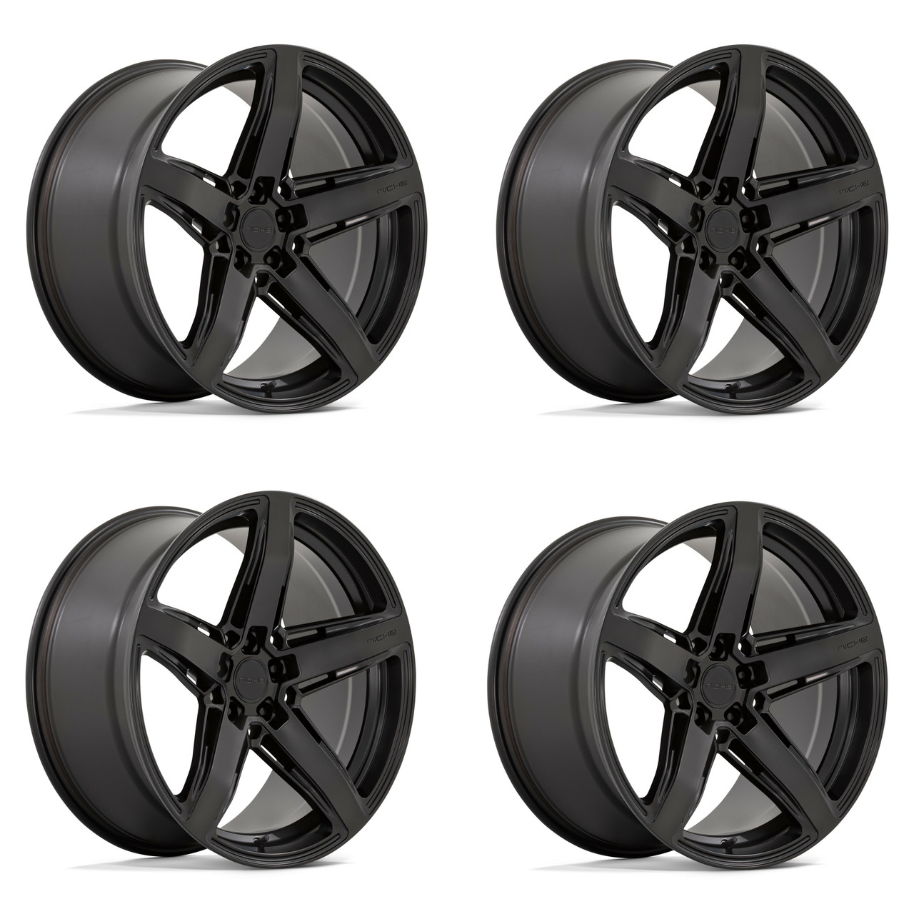 Set 4 Niche M269 Teramo 18x8 5x120 Matte Black Wheels 18" 40mm Rims