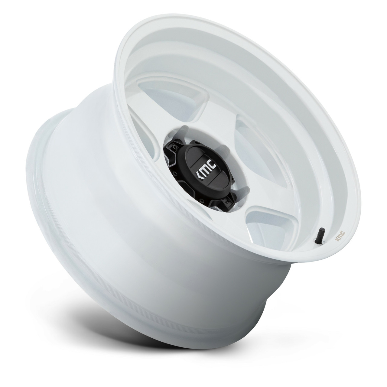 Set 4 KMC KM728 Lobo 17x8.5 6x5.5 Gloss White Wheels 17" 18mm Rims