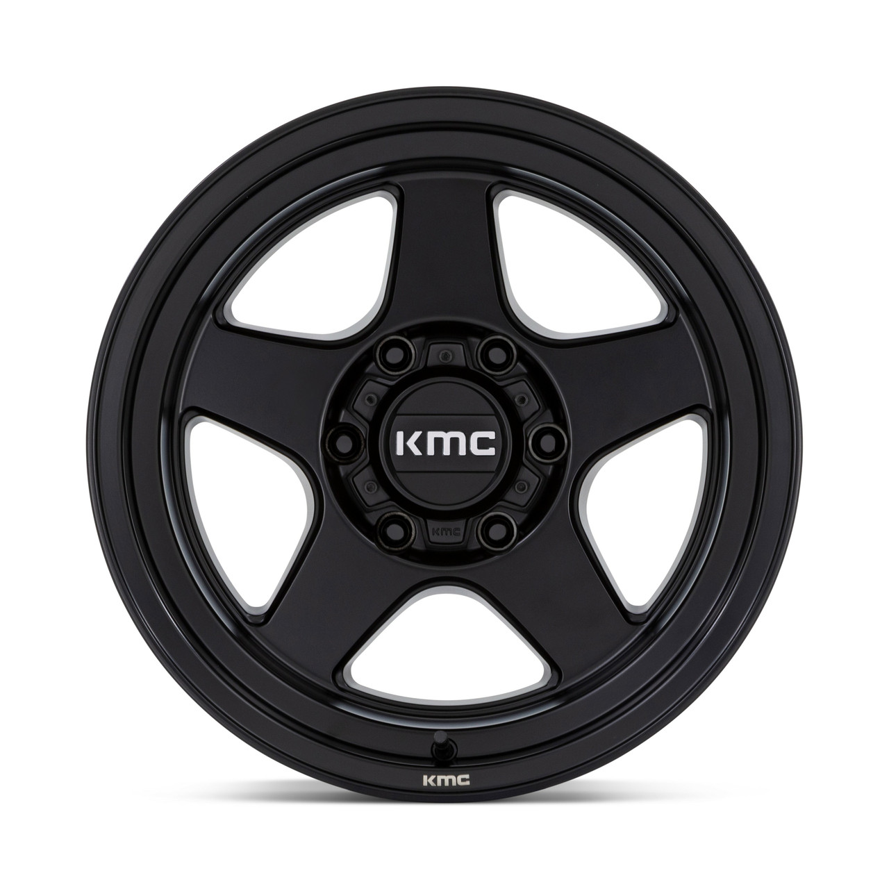 Set 4 KMC KM728 Lobo 17x8.5 6x5.5 Matte Black Wheels 17" 18mm Rims