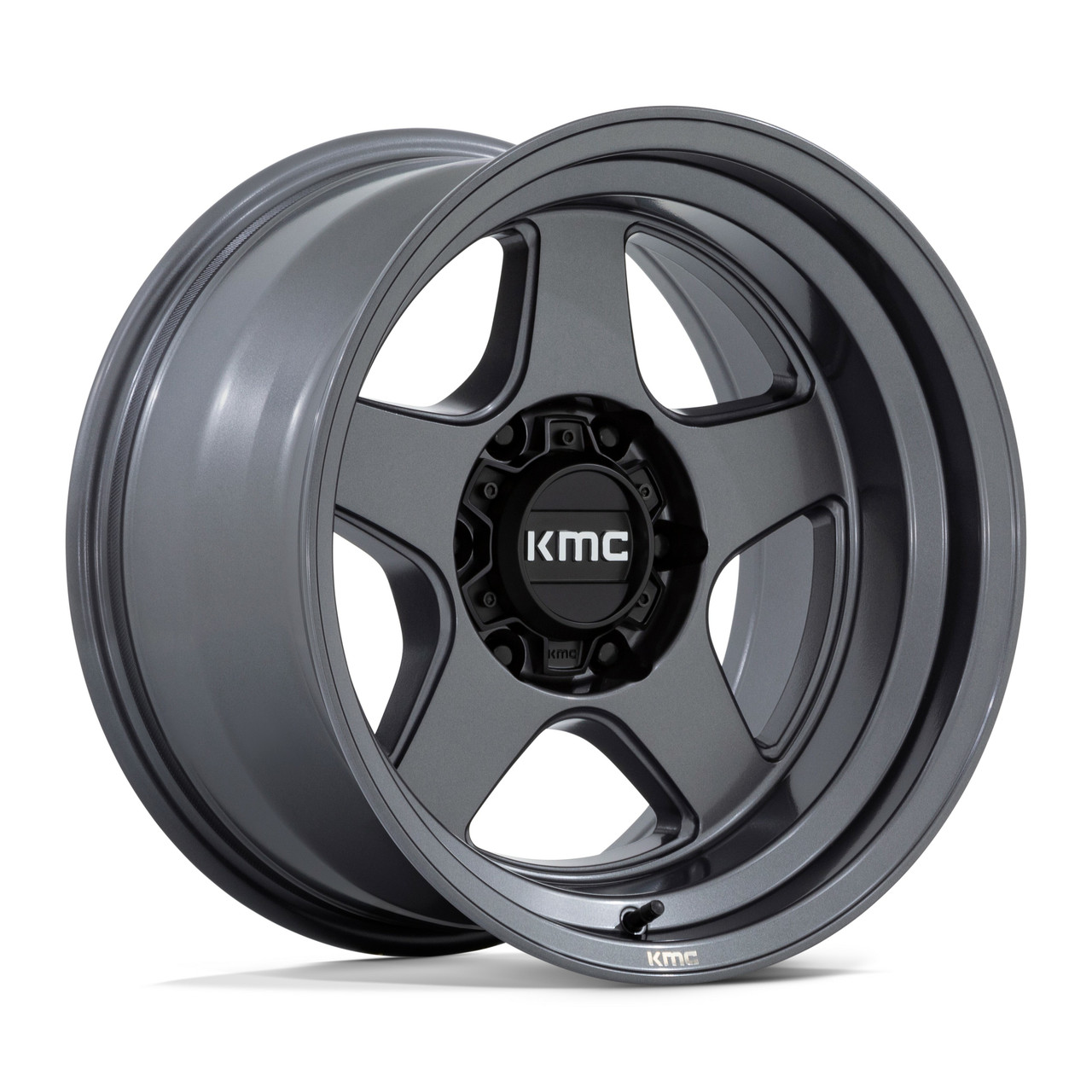 Set 4 KMC KM728 Lobo 17x8.5 6x5.5 Matte Anthracite Wheels 17" -10mm Rims