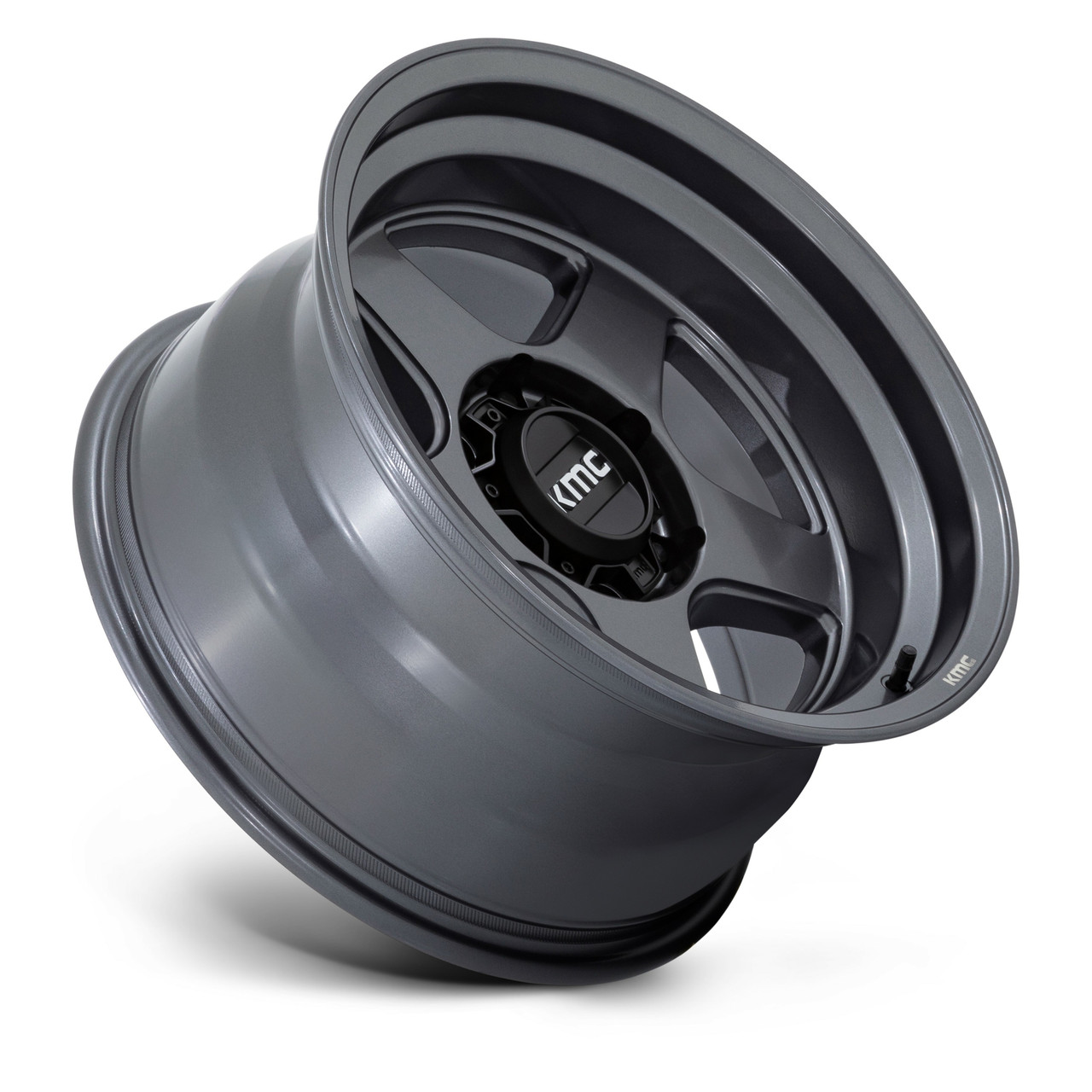 Set 4 KMC KM728 Lobo 17x8.5 6x5.5 Matte Anthracite Wheels 17" -10mm Rims