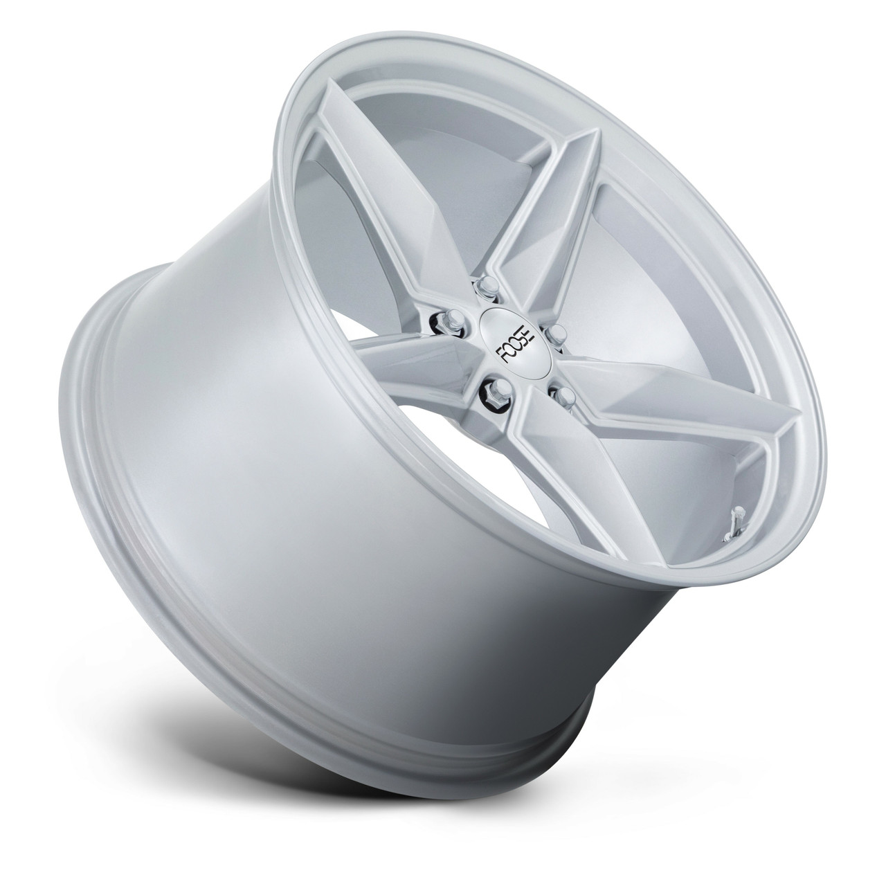 Set 4 20" Foose F174 CF8 20x10 5x120 Gloss Silver Wheels 22mm Rims