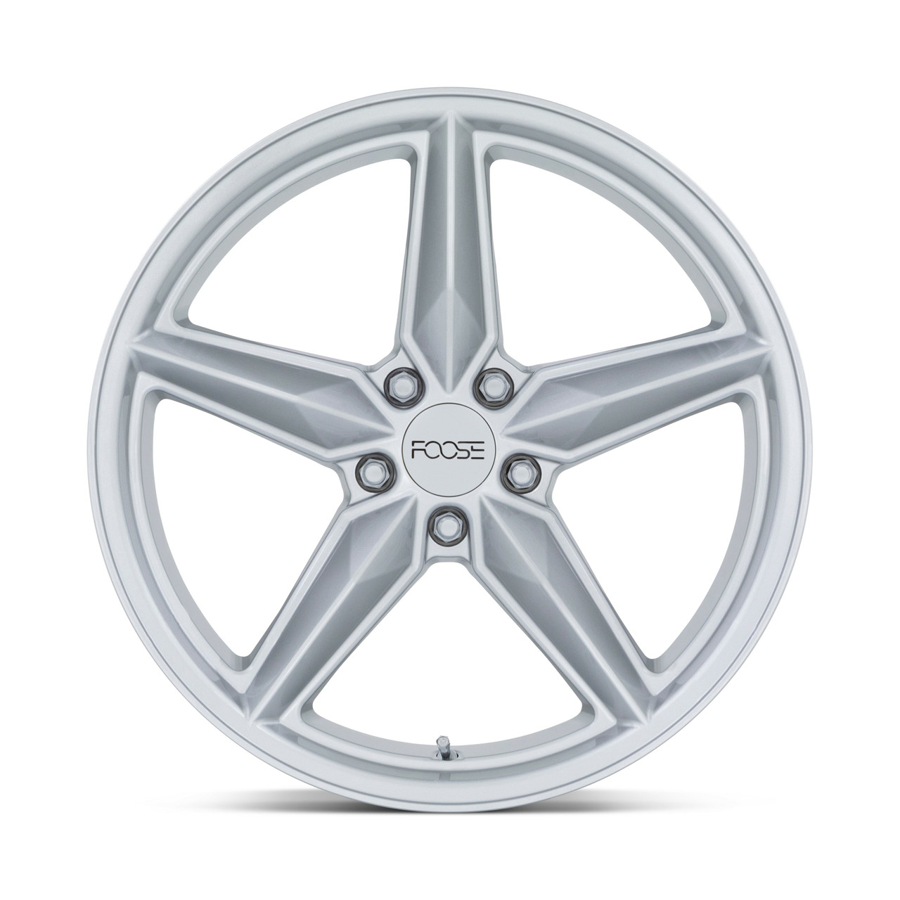 Set 4 20" Foose F174 CF8 20x11 5x4.5 Gloss Silver Wheels 50mm Rims
