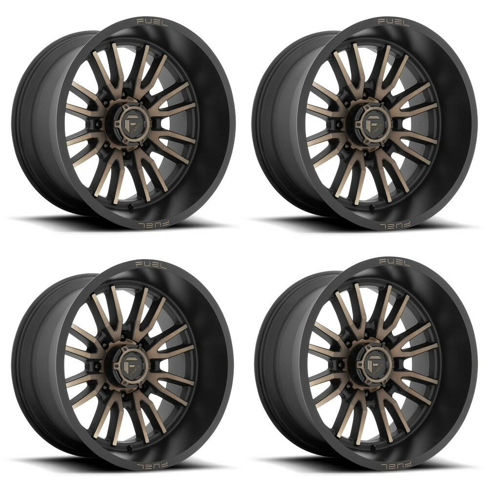 Set 4 20" Fuel D762 Clash 20x9 8x180 Matte Black Double Tint 20mm Truck Wheels