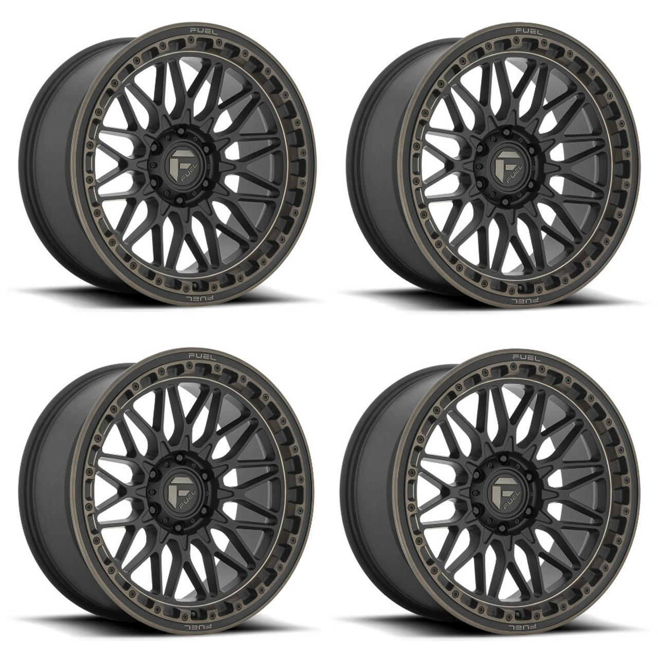 Set 4 Fuel D759 Trigger 17x9 5x5 Matte Black Dark Tint Wheels 17" 1mm Rims