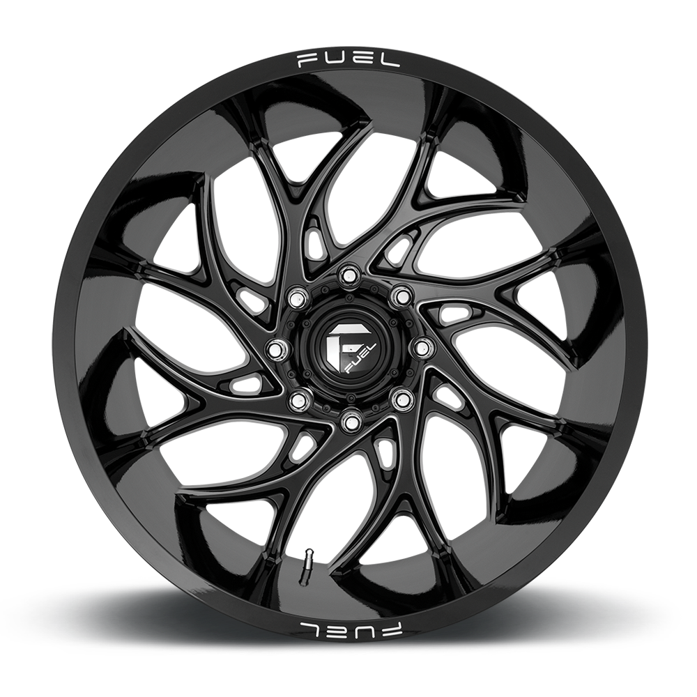 Fuel 1PC D741 Runner 22x12 5x5.5 Gloss Black Milled Wheel 22" -44mm Rim