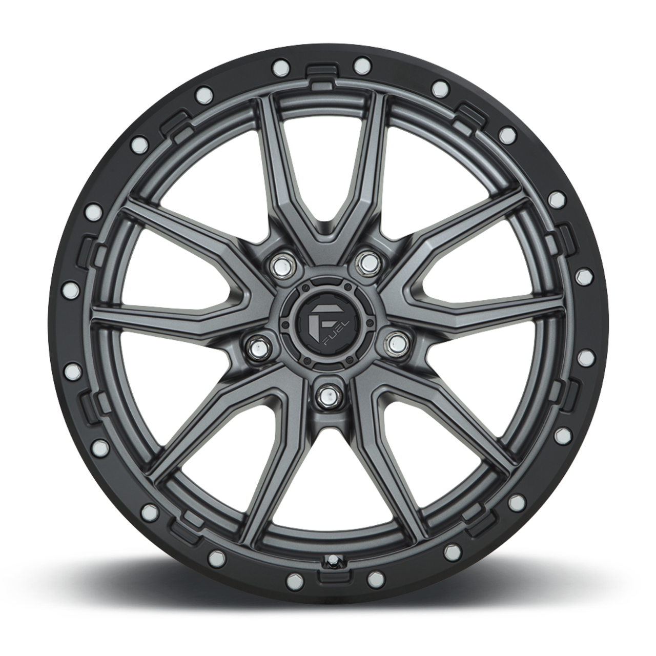 Fuel  D680 Rebel 18x9 5x5.0 Matte Gun Metal Black Bead Ring Wheel 18" -12mm