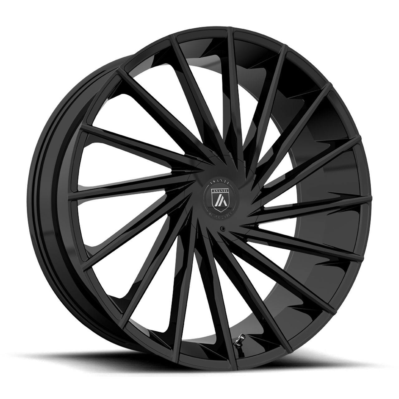 Set 4 Asanti Black ABL-18 Matar 20x8.5 5x4.5 5x5 Gloss Black Wheels 20" 30mm